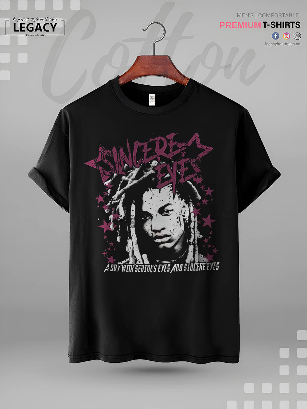 A Boy With Serious Eyes &amp; Sincere Eyes Mens XXXL Tshirt In Lowest Price Only In BD Legacy Boutiques Legacy Boutiques