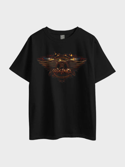 AEROSMITH Faded Wings Metal Oversized Men&