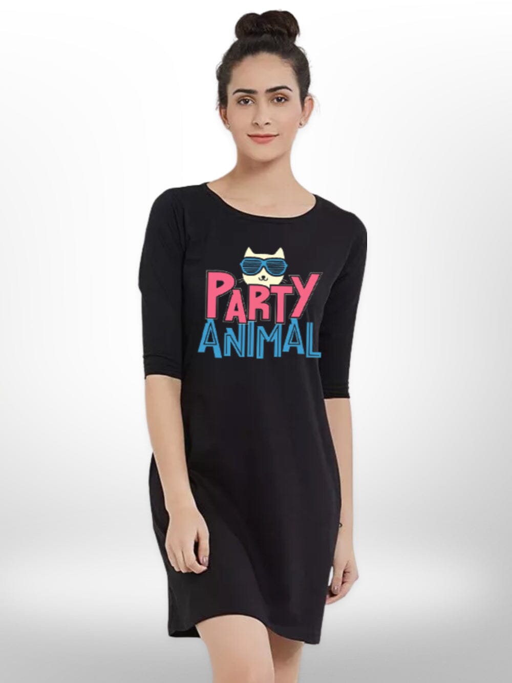 Animal Party Printed THREE QUARTER SLEEVE T - SHIRT SIDE POCKET Legacy Boutiques Legacy Boutiques