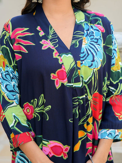 Azure Bloom Straight Kurta Legacy Boutiques Legacy Boutiques