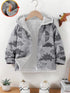 babies dinosaur print sherpa lined hooded jacket Legacy Boutiques Legacy Boutiques