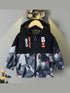 Babies geometric printed hooded zipper jacket Legacy Boutiques Legacy Boutiques