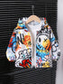 Babies graffiti printed hooded zipper jacket Legacy Boutiques Legacy Boutiques