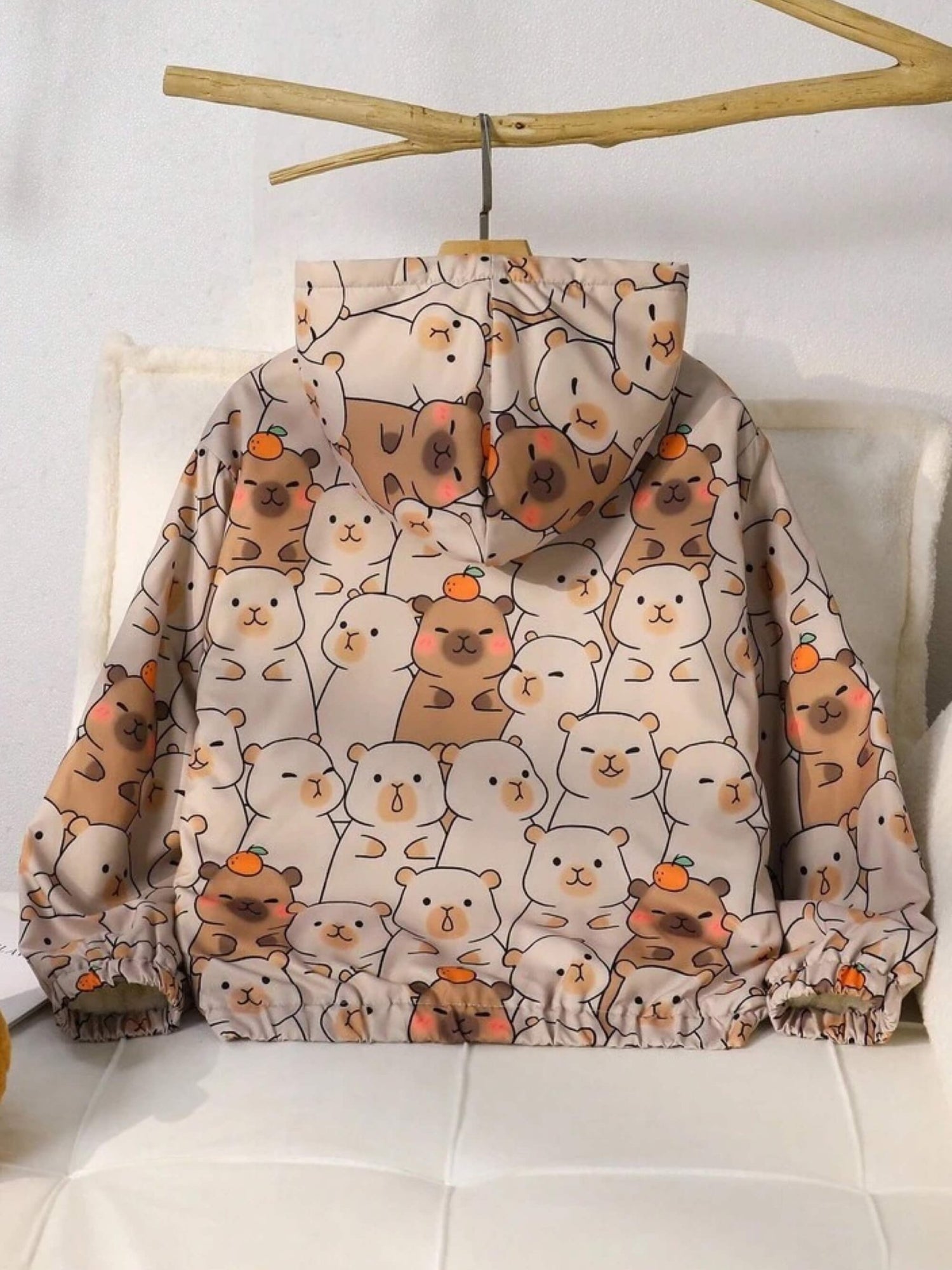 Babies hooded jacket cartoon bear print sherpa lining Legacy Boutiques Legacy Boutiques