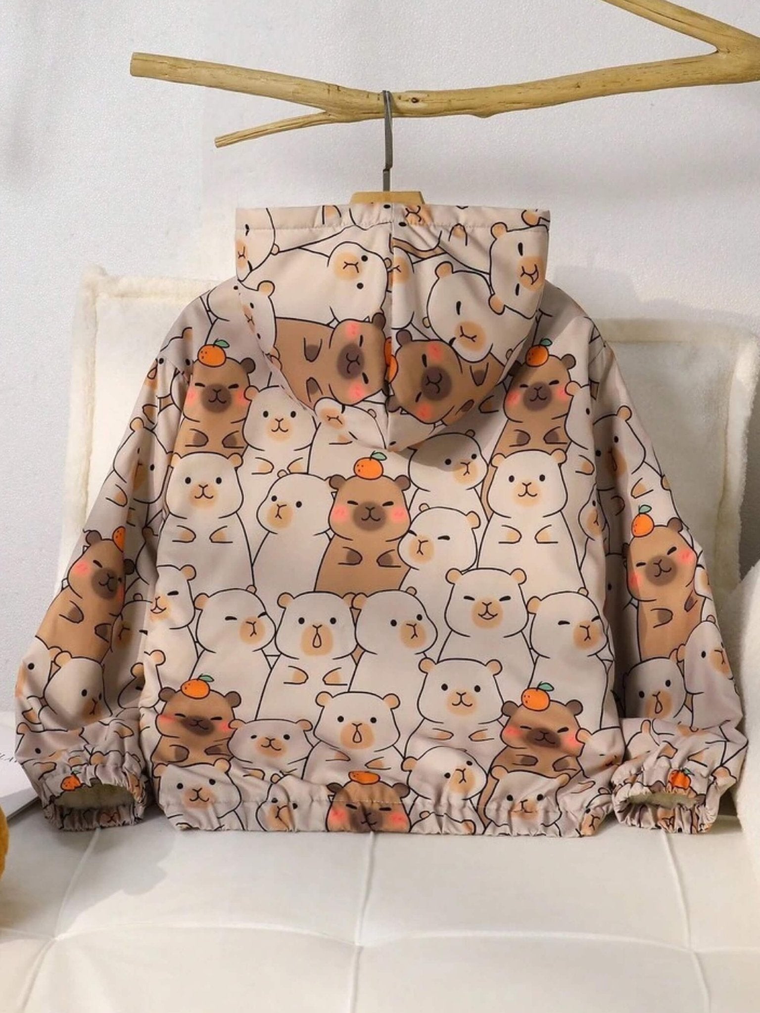 Babies hooded jacket cartoon bear print sherpa lining Legacy Boutiques Legacy Boutiques