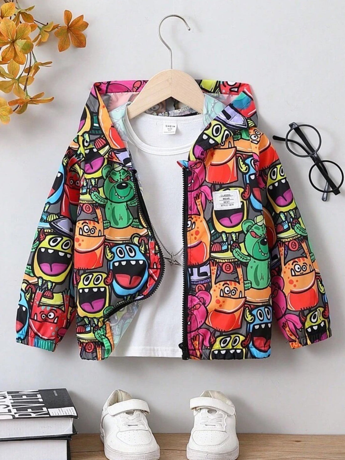 babies hooded jacket comic cartoon monsters print Legacy Boutiques Legacy Boutiques