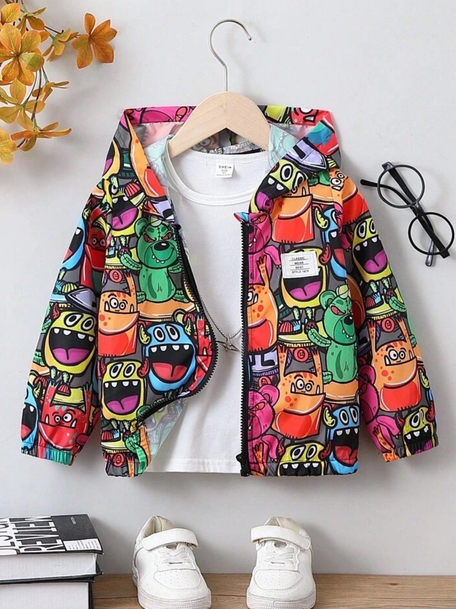 babies hooded jacket comic cartoon monsters print Legacy Boutiques Legacy Boutiques