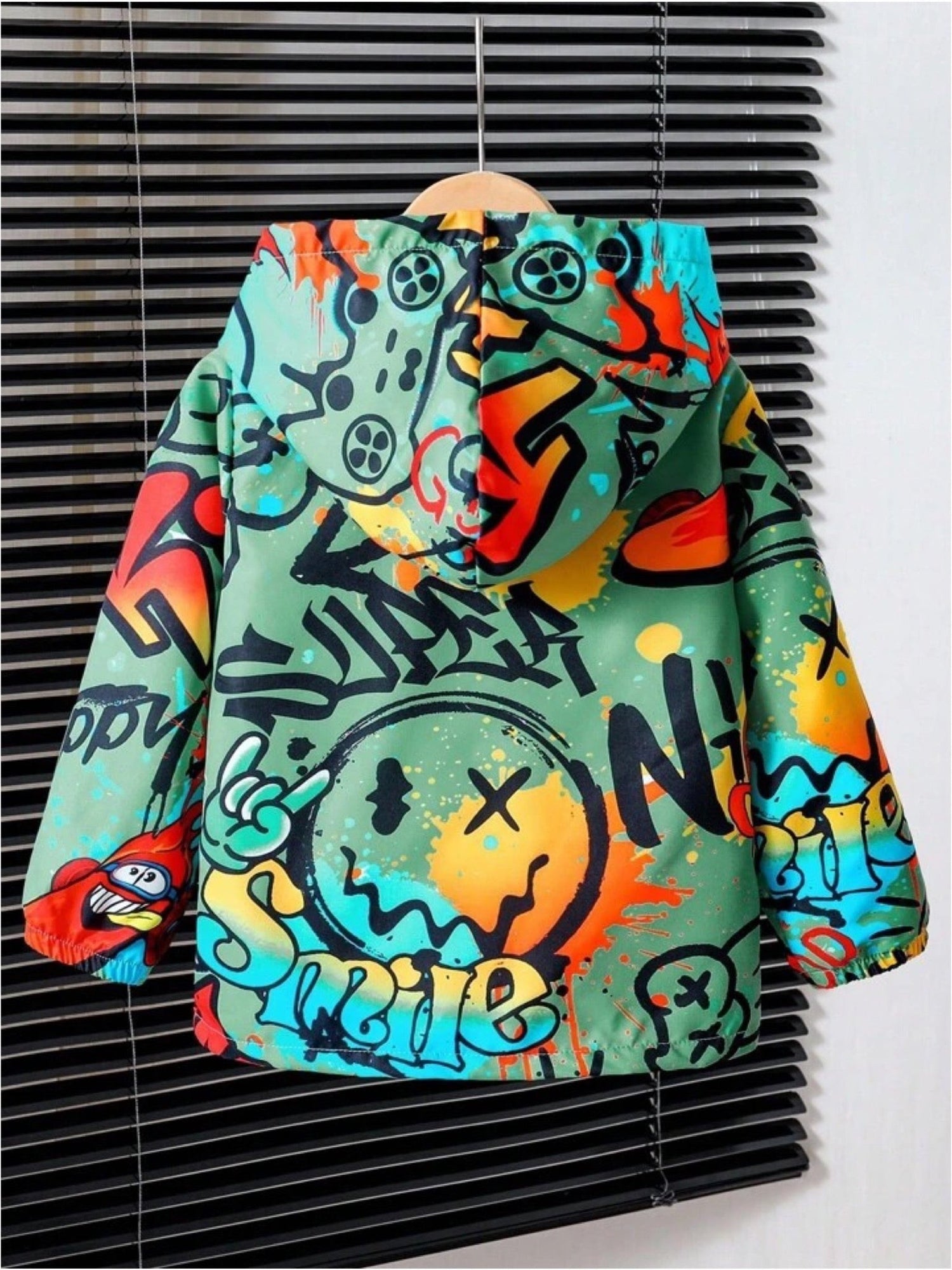 Babies hooded jacket graffiti printed zipper Legacy Boutiques Legacy Boutiques