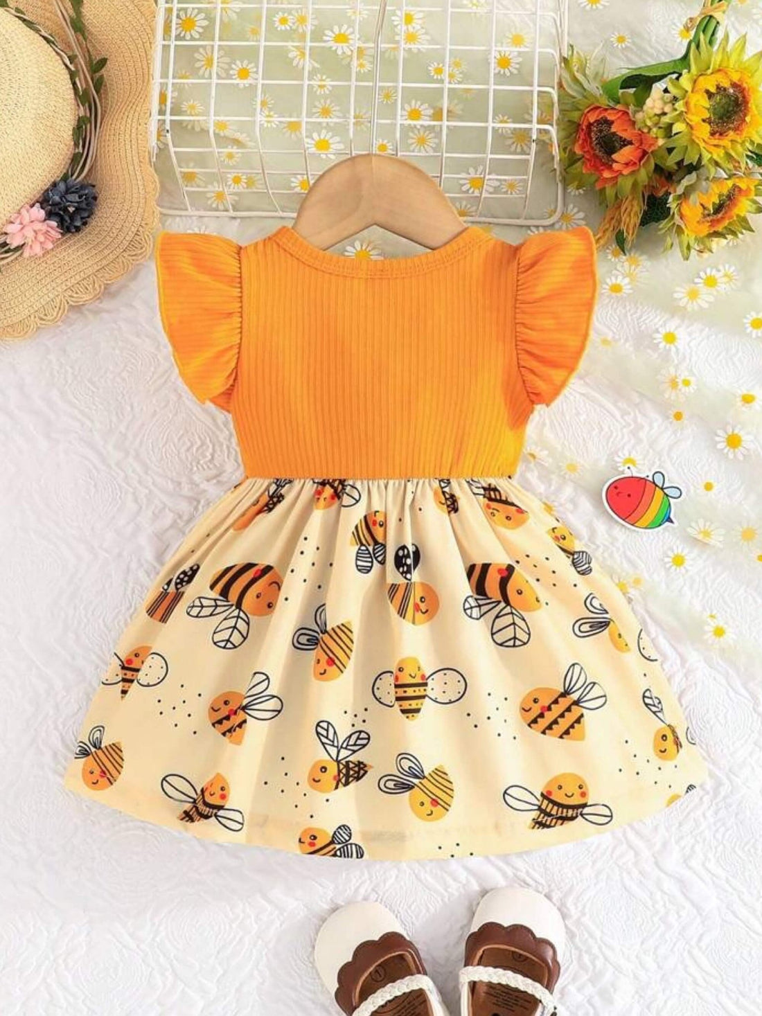 Baby Girls Frock Dress Ruffle and Bow 1 To 10 Years Legacy Boutiques Legacy Boutiques
