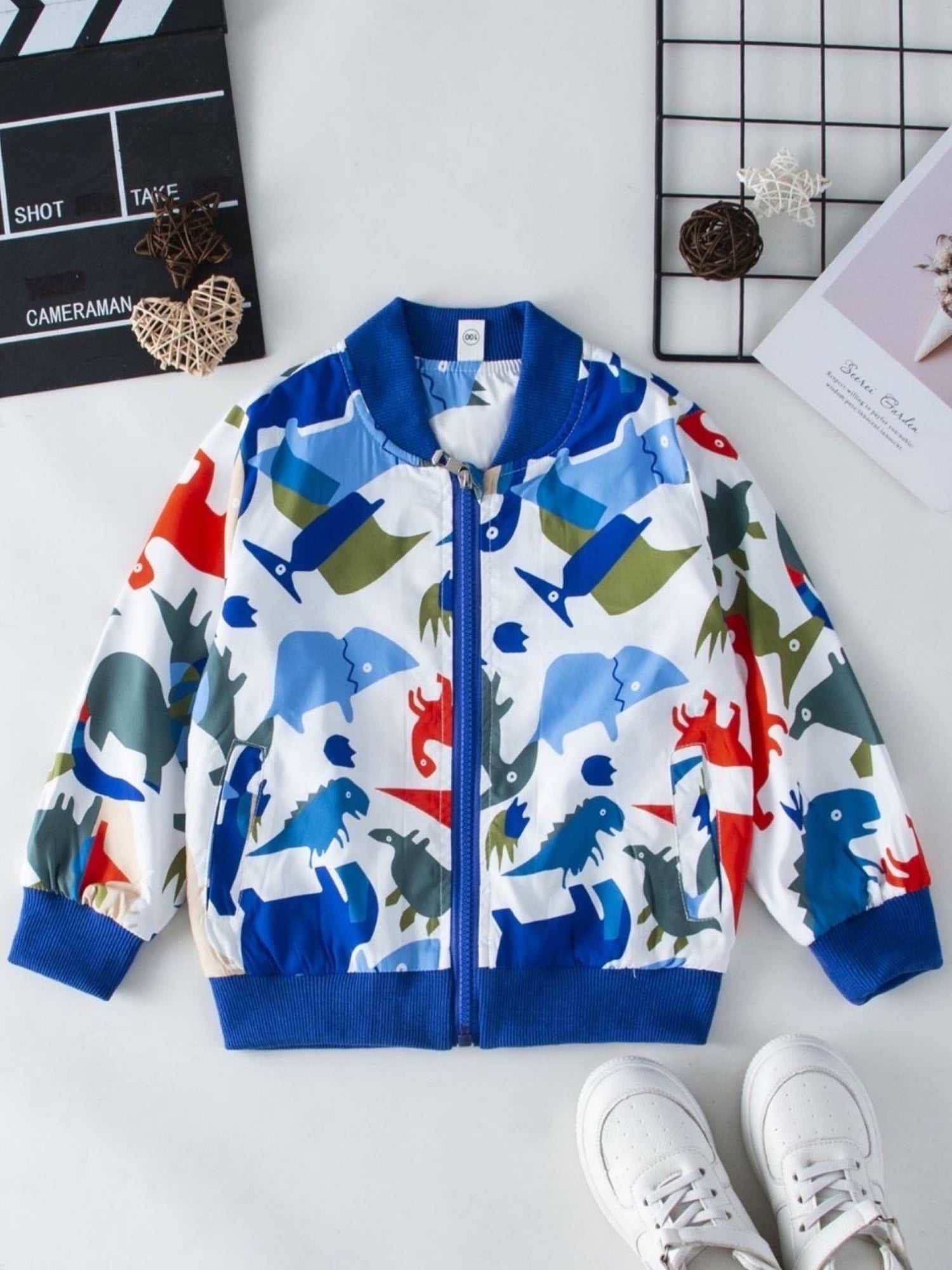 baby hooded bomber jacket dinosaur print Legacy Boutiques Legacy Boutiques