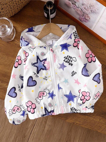 baby hooded jacket Floral Heart Print Legacy Boutiques Legacy Boutiques