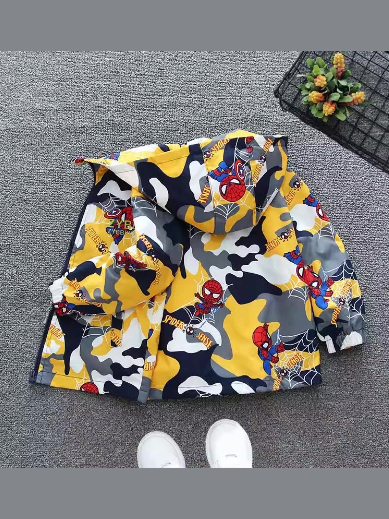 baby hooded jacket Spiderman printed Legacy Boutiques Legacy Boutiques