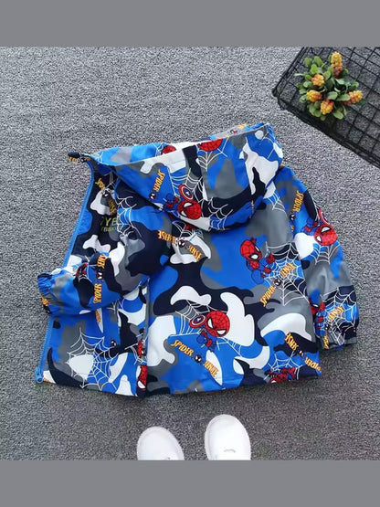 baby hooded jacket Spiderman printed Legacy Boutiques Legacy Boutiques