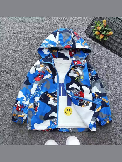 baby hooded jacket Spiderman printed Legacy Boutiques Legacy Boutiques