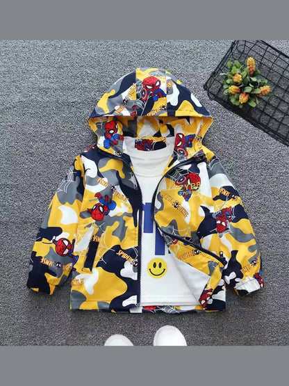 baby hooded jacket Spiderman printed Legacy Boutiques Legacy Boutiques