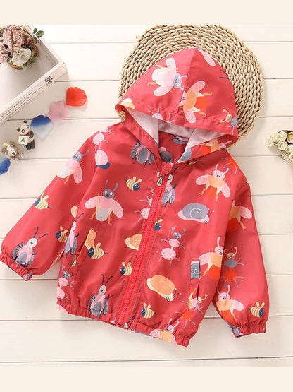 baby hooded zipper jacket insect bug print Legacy Boutiques Legacy Boutiques