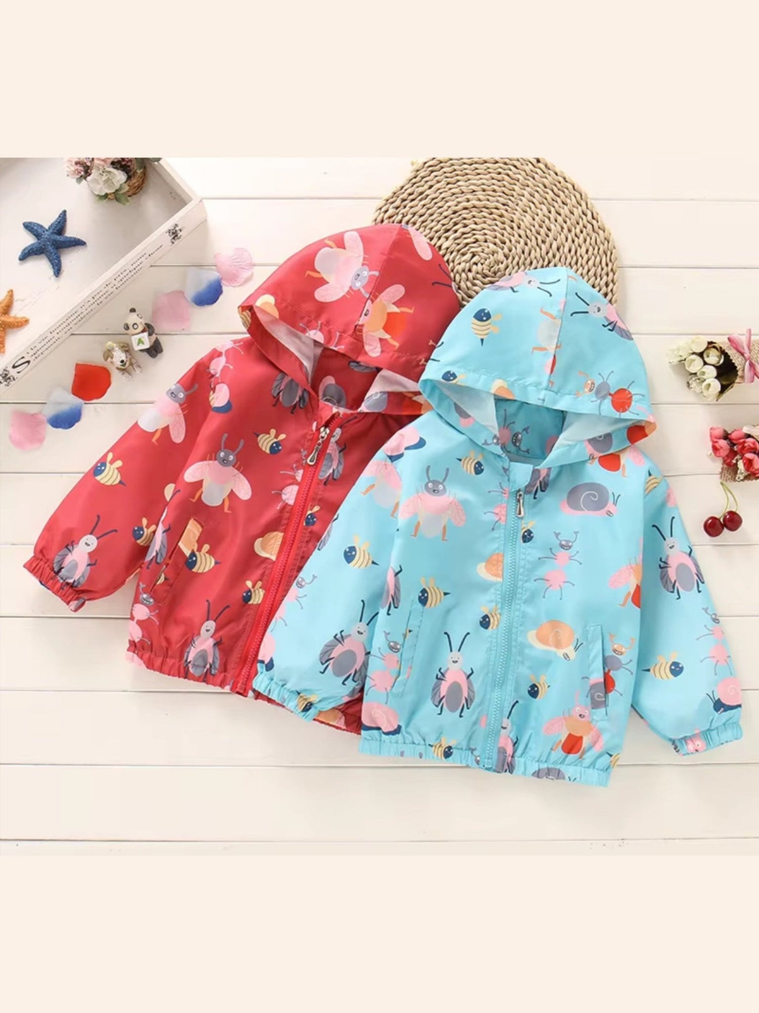 baby hooded zipper jacket insect bug print Legacy Boutiques Legacy Boutiques