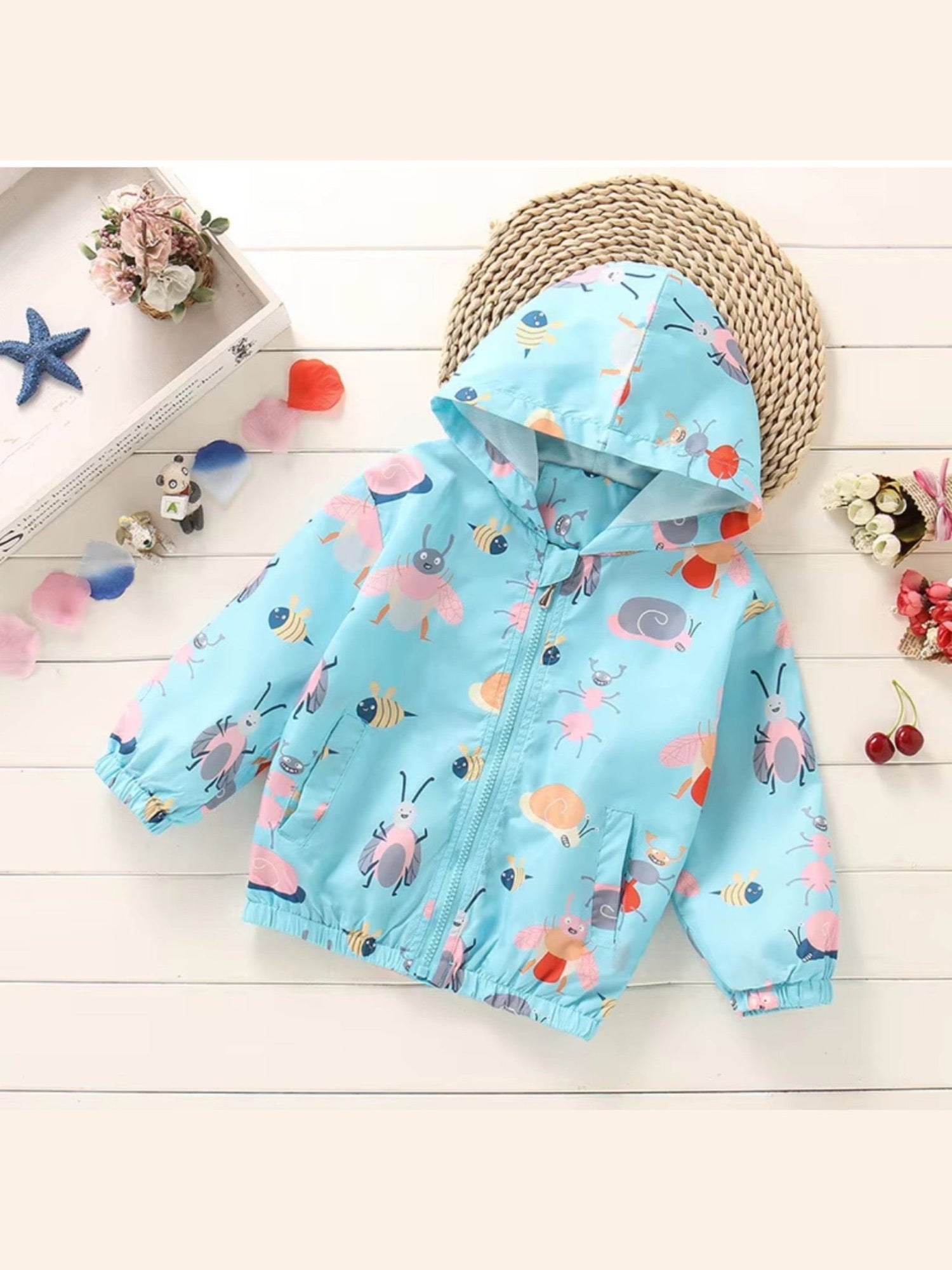 baby hooded zipper jacket insect bug print Legacy Boutiques Legacy Boutiques