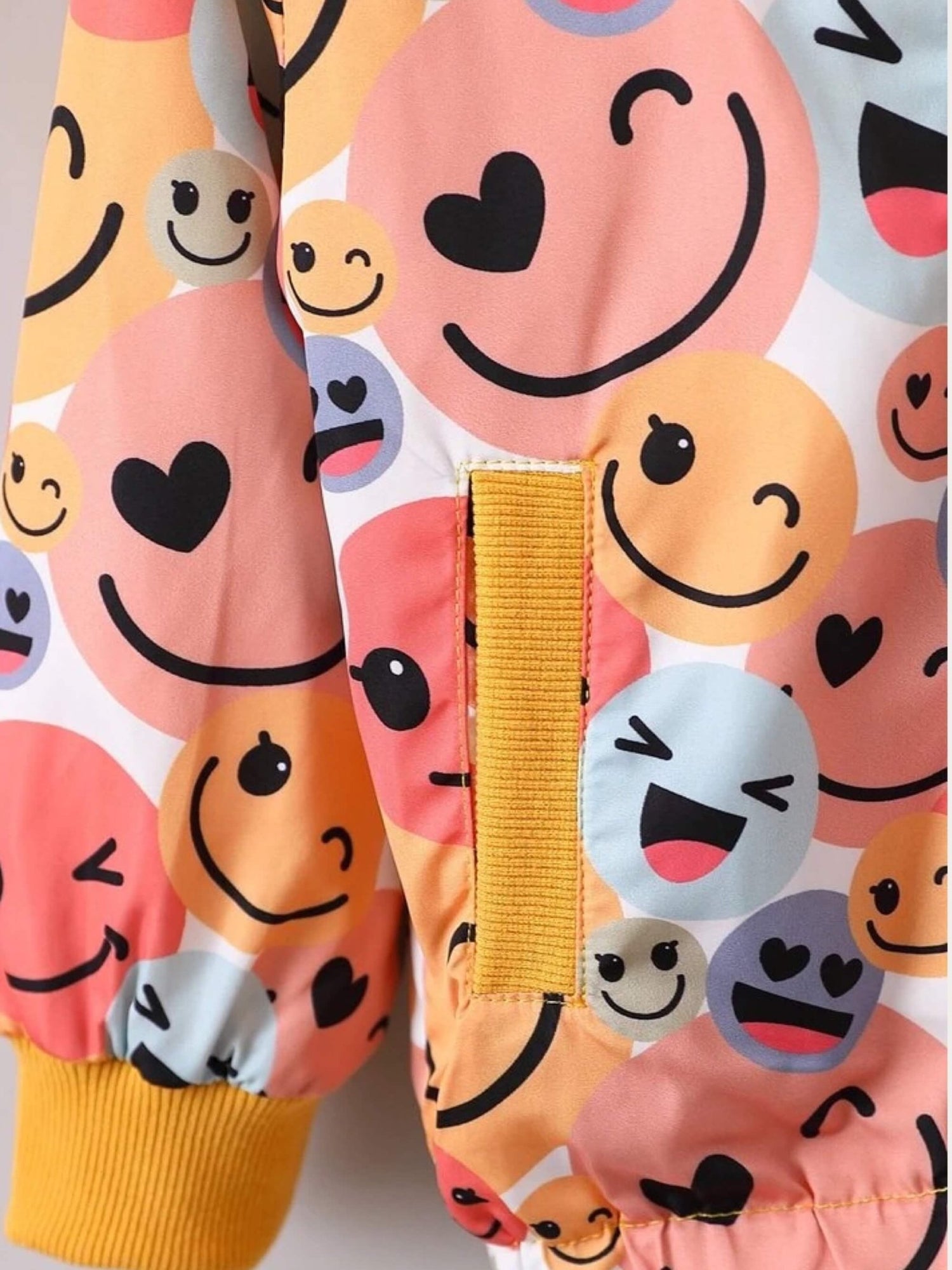 baby hooded zipper jacket Smile Emoji printed Legacy Boutiques Legacy Boutiques