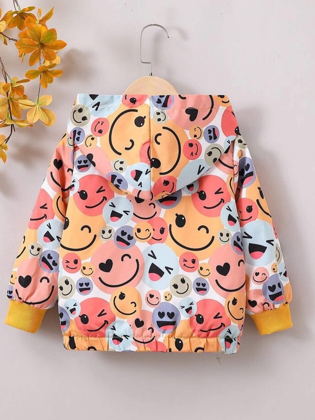 baby hooded zipper jacket Smile Emoji printed Legacy Boutiques Legacy Boutiques