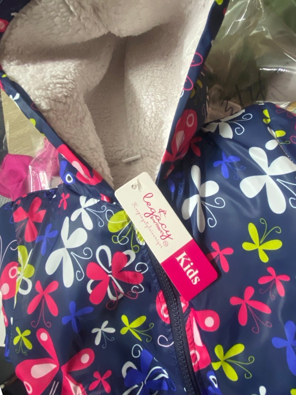 Baby Sleeve Jacket Zipper Toddler Floral Print Grils Hooded Boys Long Kids Coat Legacy Boutiques Legacy Boutiques