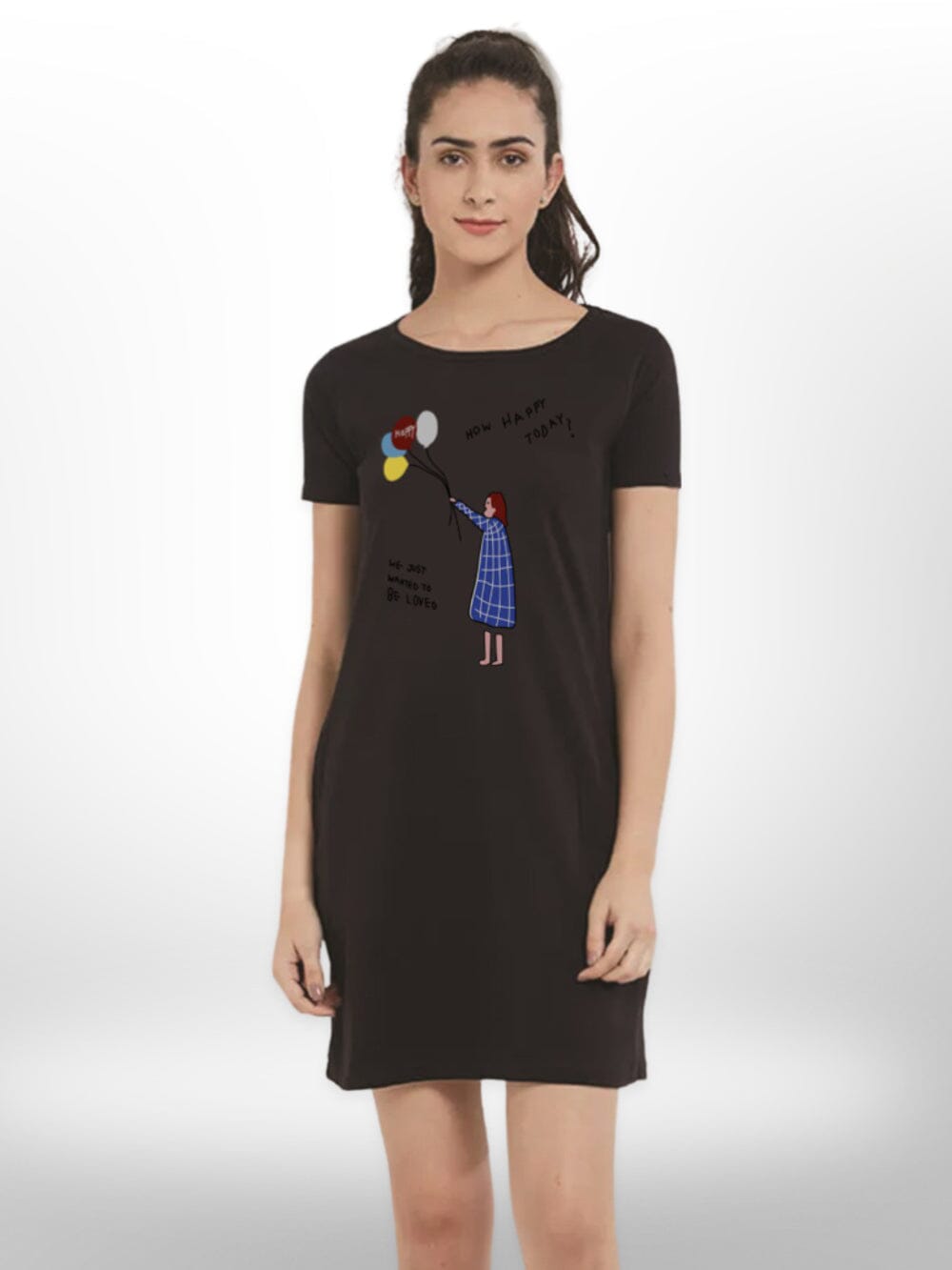 Ballon colorful Stylish Long T-shirt For Women&