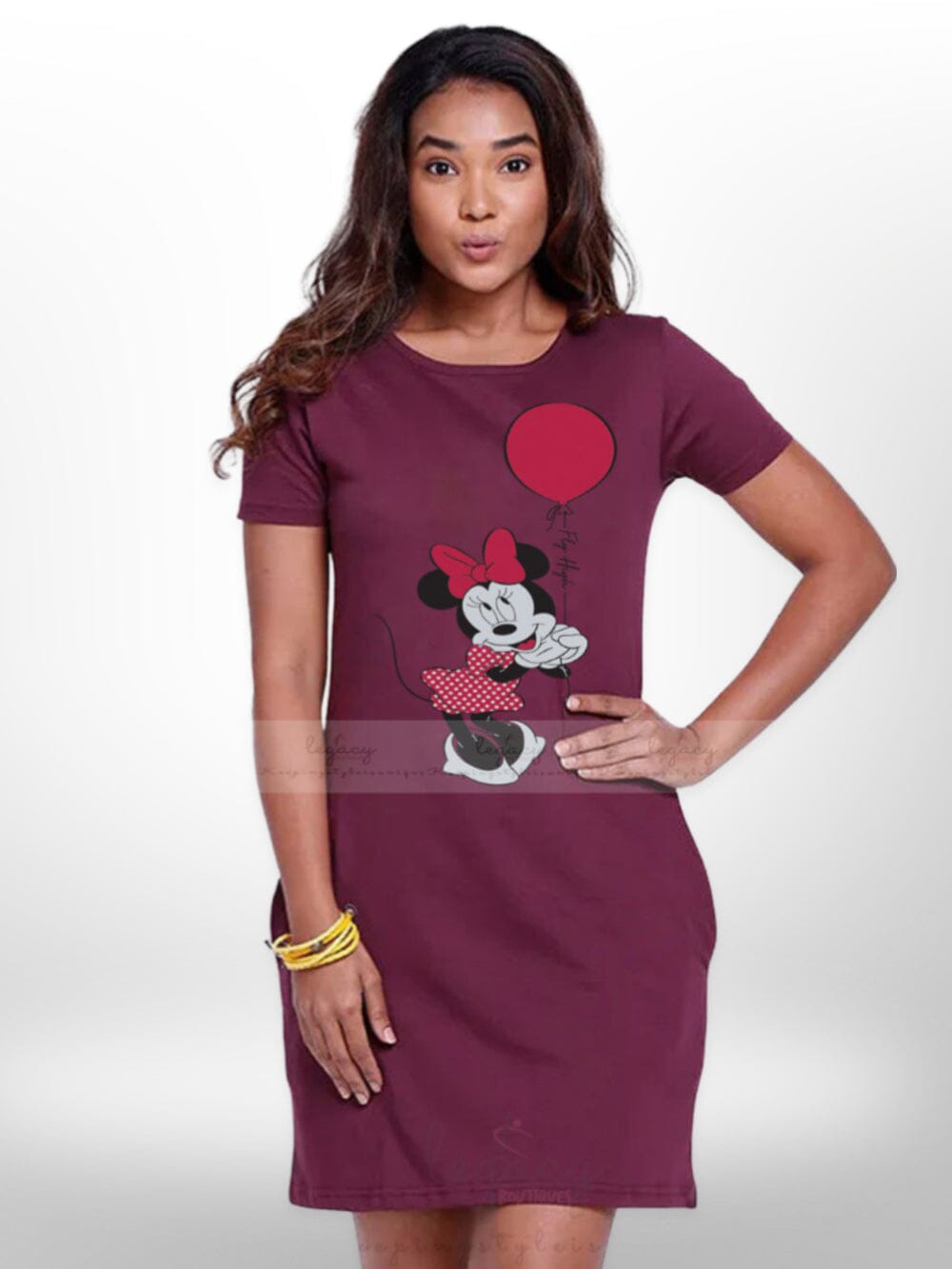 Balloon Printed Long T-shirt For Women&