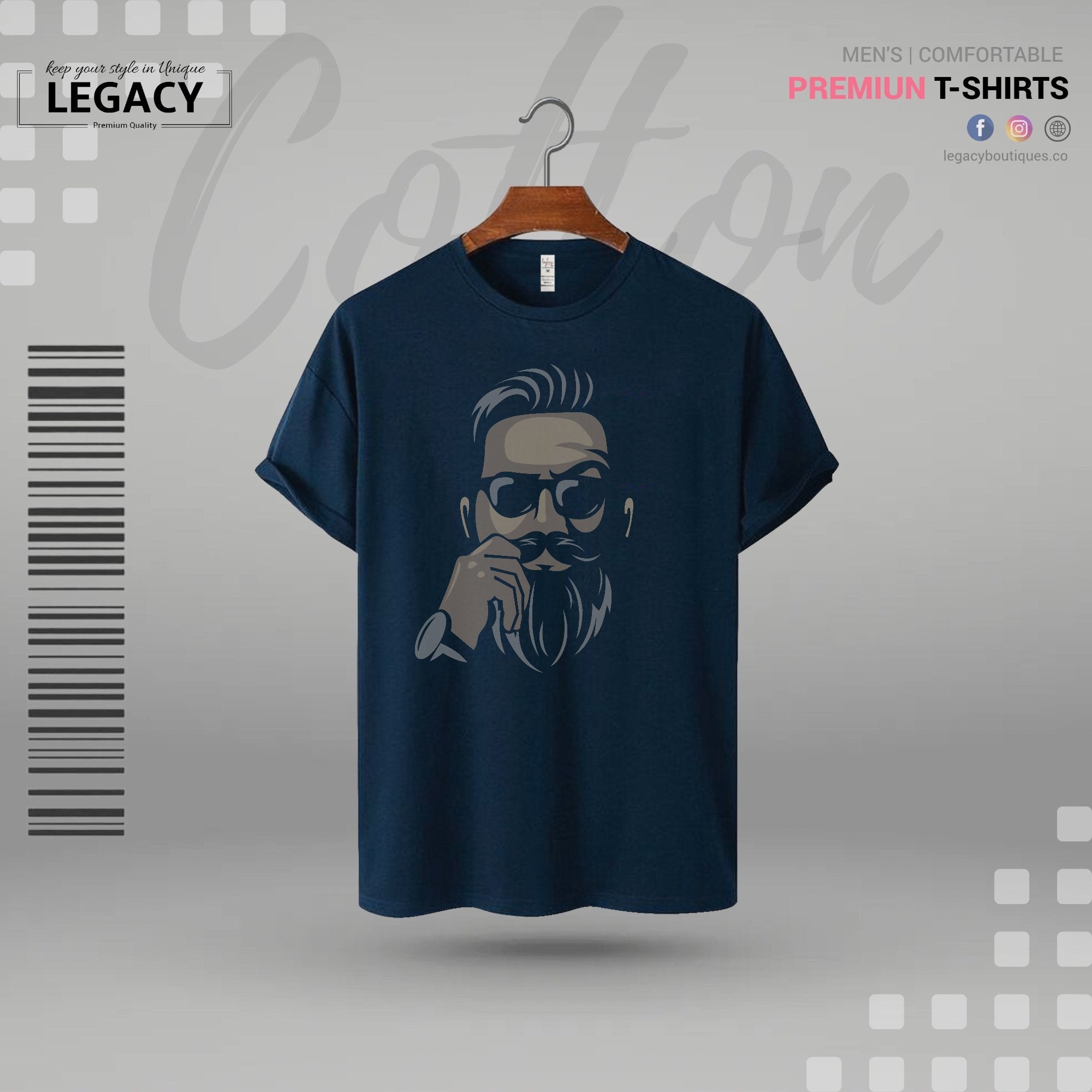 Bearded Fashion Mens Premium Designer Edition T Shirt Legacy Boutiques Legacy Boutiques