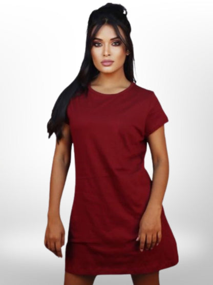 Beautiful Colorful Solid Long T-Shirt For Women&