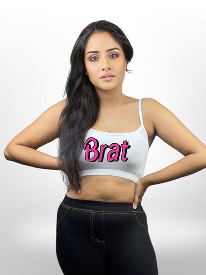 Brat Printed Girls Soft Bra White Legacy Boutiques Legacy Boutiques