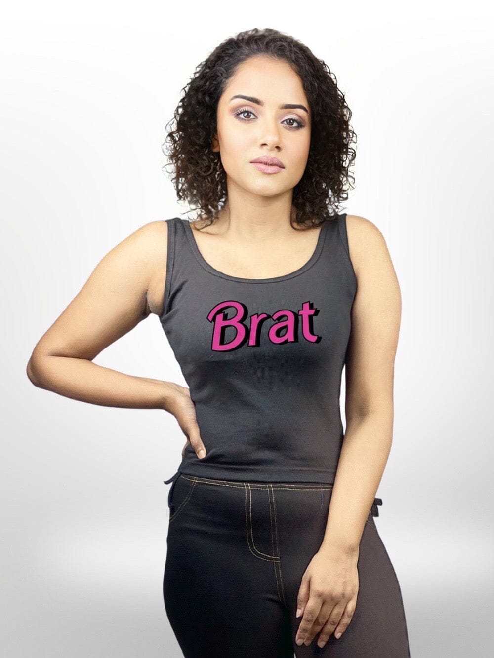 BRAT Printed Ladies Summer &amp; Winter Comfortable TankTop Legacy Boutiques Legacy Boutiques