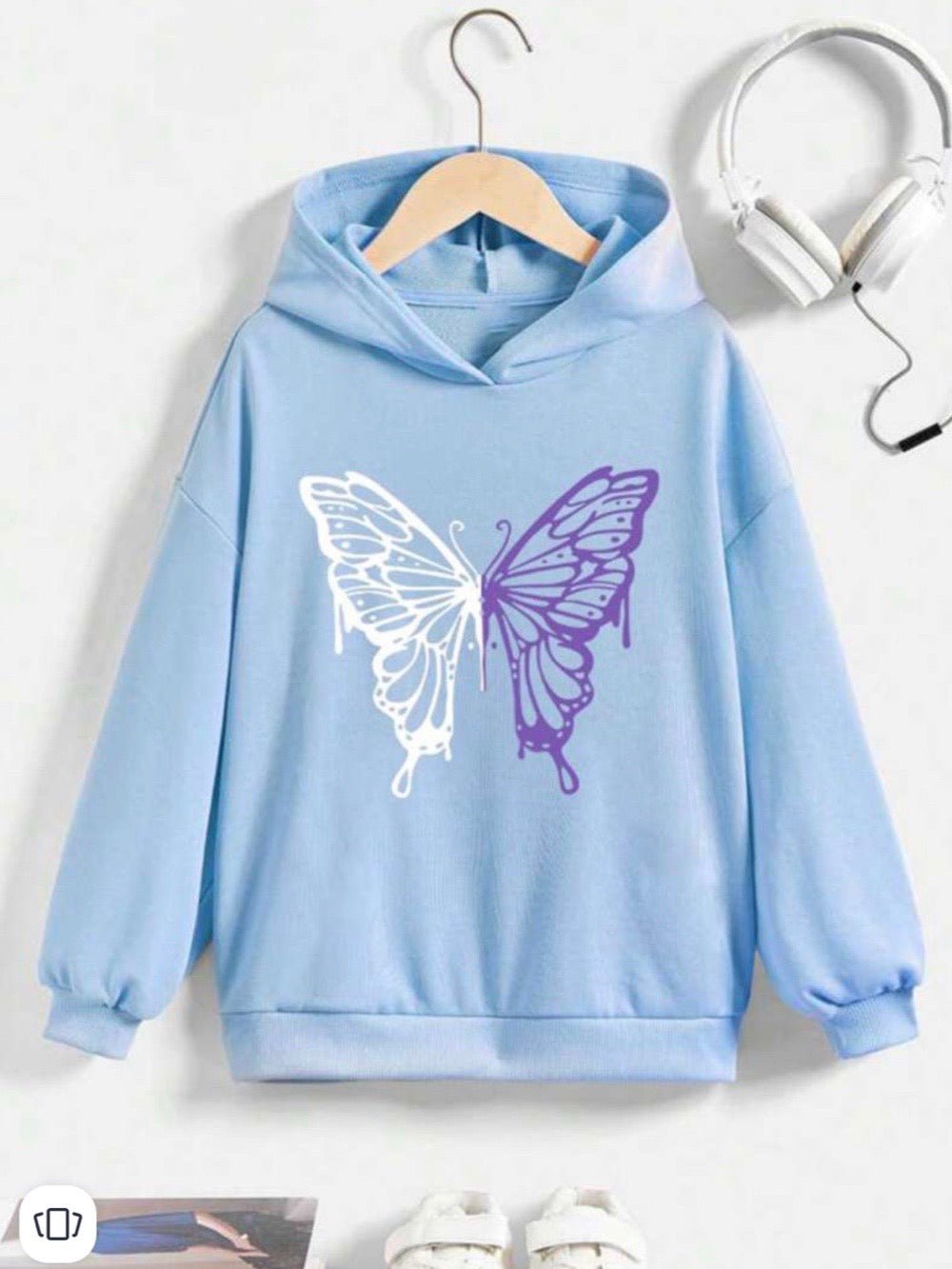 Butterfly Printed Kids Girls And Boys Cotton Hoodie Legacy Boutiques Dhaka Legacy Boutiques Legacy Boutiques