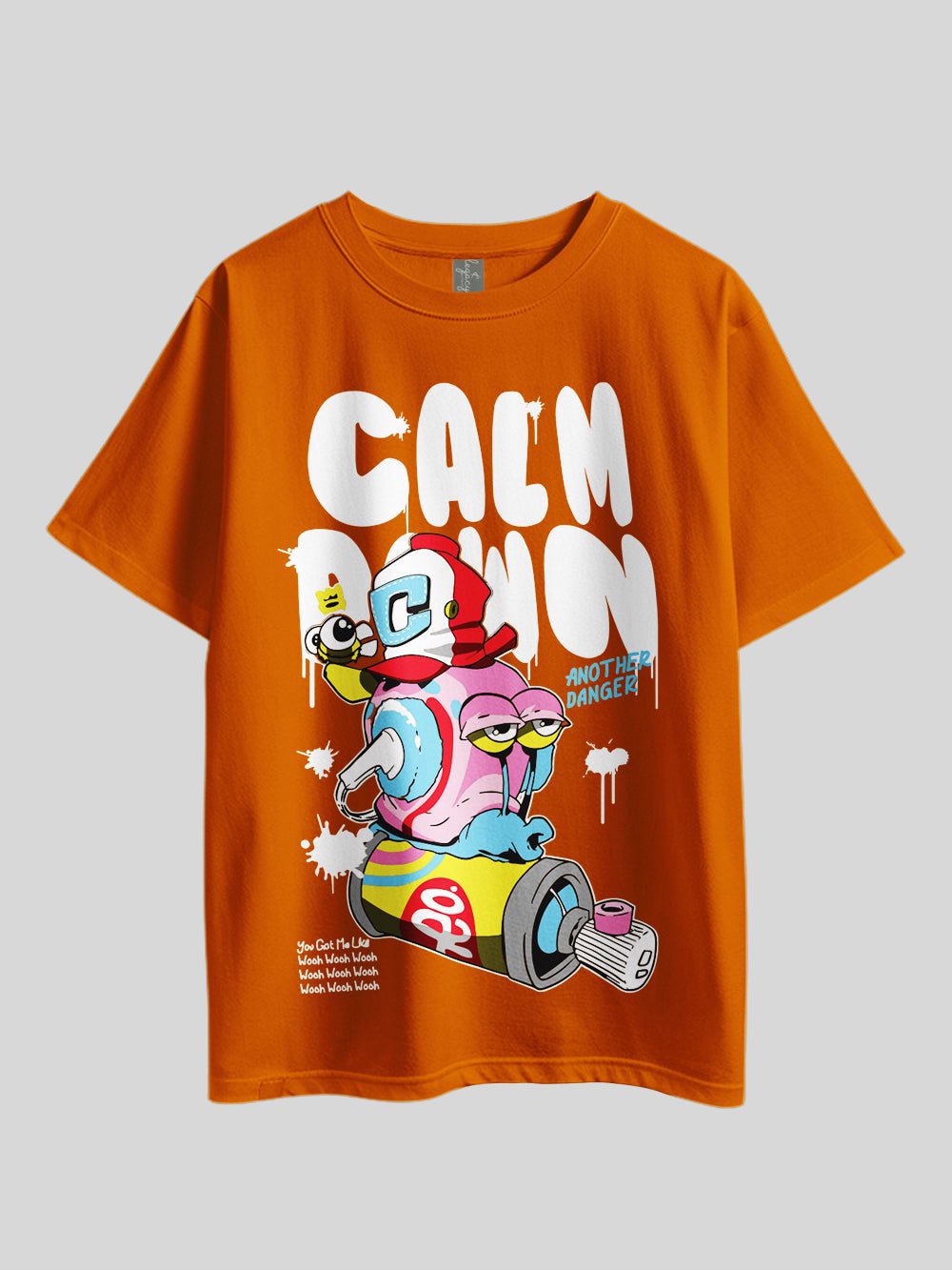"CALM DAWN ANOTHE DANGER,You Got Me Like Wooh Wooh Wooh" Printed Drop Shoulder T-shirt Legacy Boutiques Bangladesh Legacy Boutiques Legacy Boutiques