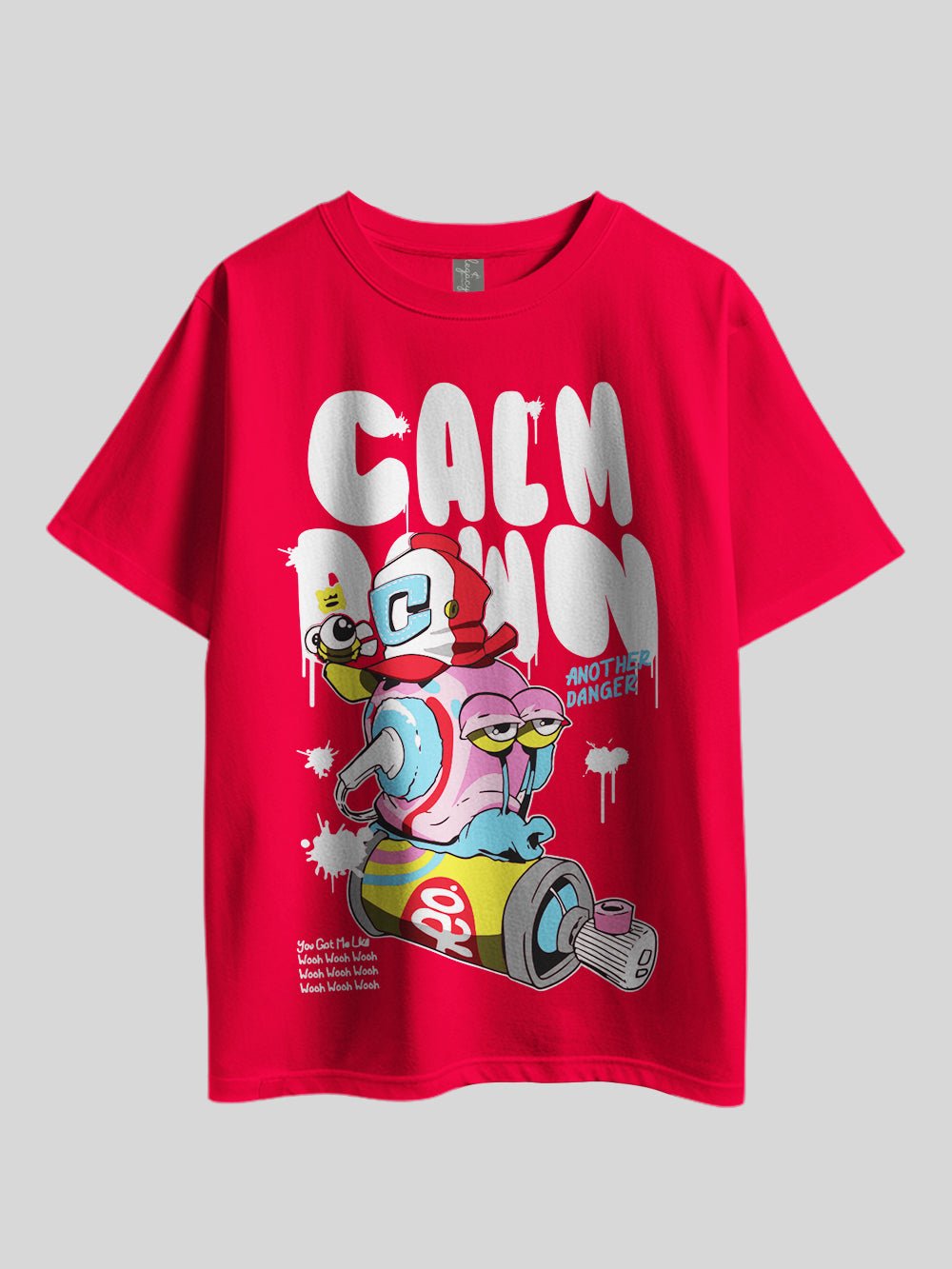 "CALM DAWN ANOTHE DANGER,You Got Me Like Wooh Wooh Wooh" Printed Drop Shoulder T-shirt Legacy Boutiques Bangladesh Legacy Boutiques Legacy Boutiques