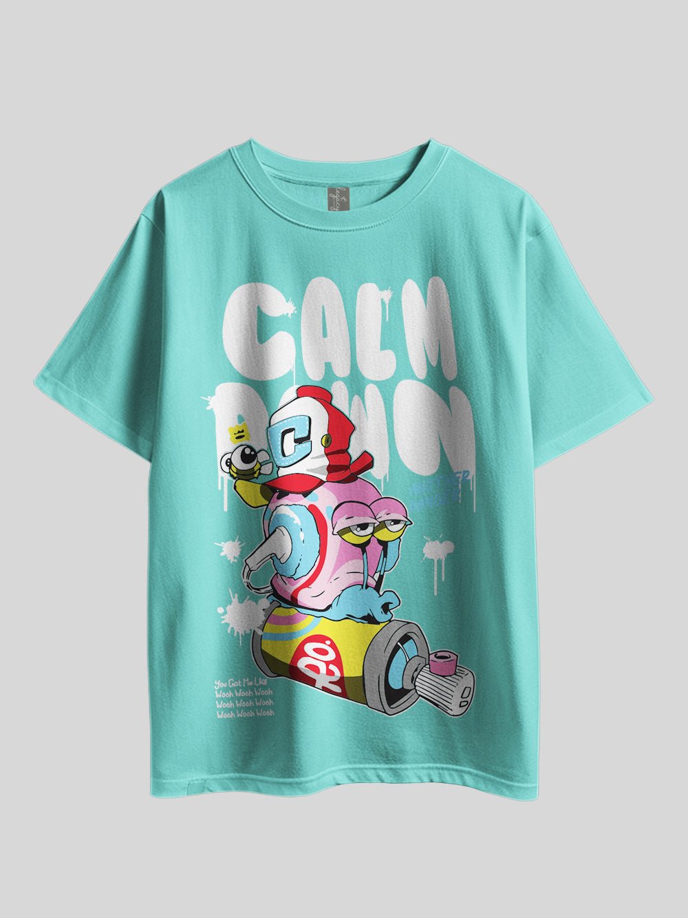 "CALM DAWN ANOTHE DANGER,You Got Me Like Wooh Wooh Wooh" Printed Drop Shoulder T-shirt Legacy Boutiques Bangladesh Legacy Boutiques Legacy Boutiques