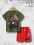 Captain America Be Brave 6 Month To 6 Year Kids Comfortable T-shirt Set Legacy Boutiques Legacy Boutiques