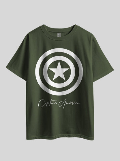"Captain America Shield" Graphic Printed Drop Shoulder T-shirt Legacy Boutiques Dhaka Legacy Boutiques Legacy Boutiques