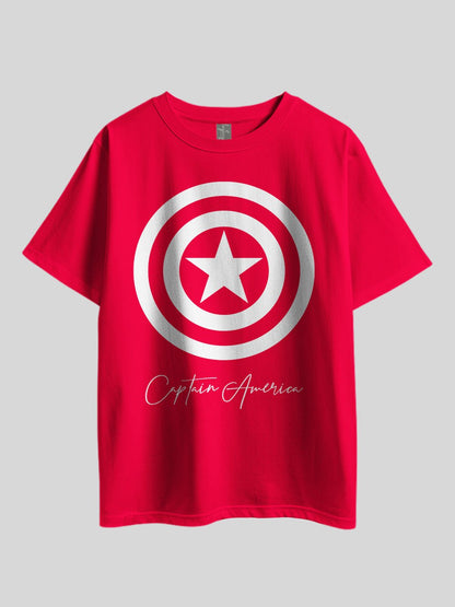 "Captain America Shield" Graphic Printed Drop Shoulder T-shirt Legacy Boutiques Dhaka Legacy Boutiques Legacy Boutiques