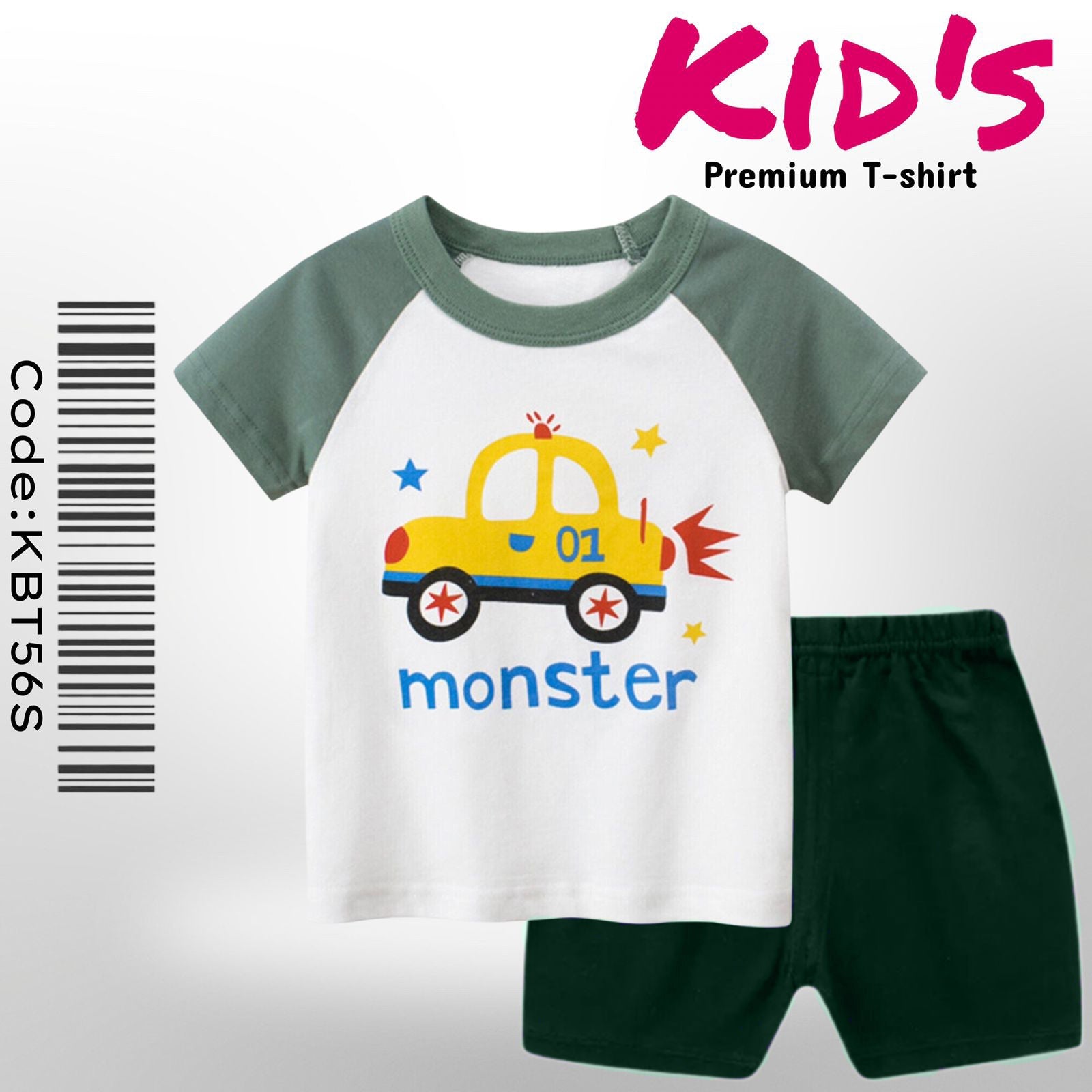 Cartoon Car Print Baby &amp; Kids Comfortable T-shirt Set Legacy Boutiques Legacy Boutiques