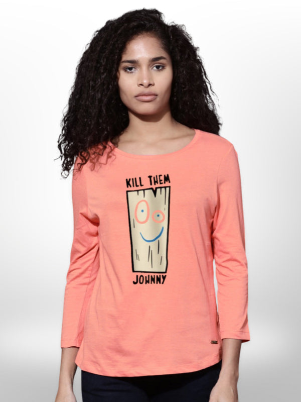 Girls Cartoon Printed T-shirt 4 Quarter Sleeve - Legacy Boutiques