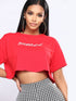 Casual crop top Thank You printed Legacy Boutiques Legacy Boutiques