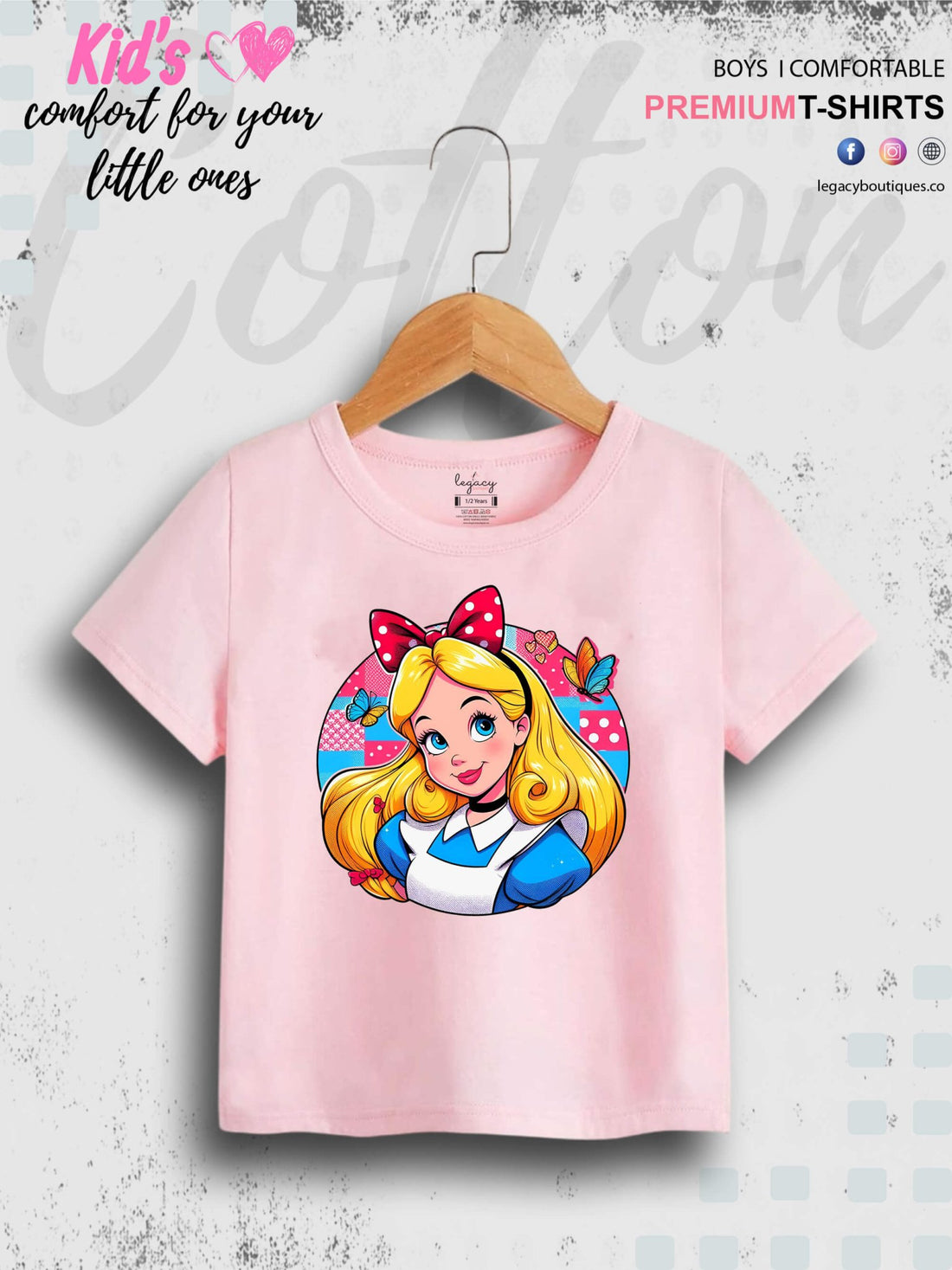 Chef Cinderella Printed Premium Quality T-Shirt For Baby Girls In Lowest Price Only In BD Legacy Boutiques Legacy Boutiques