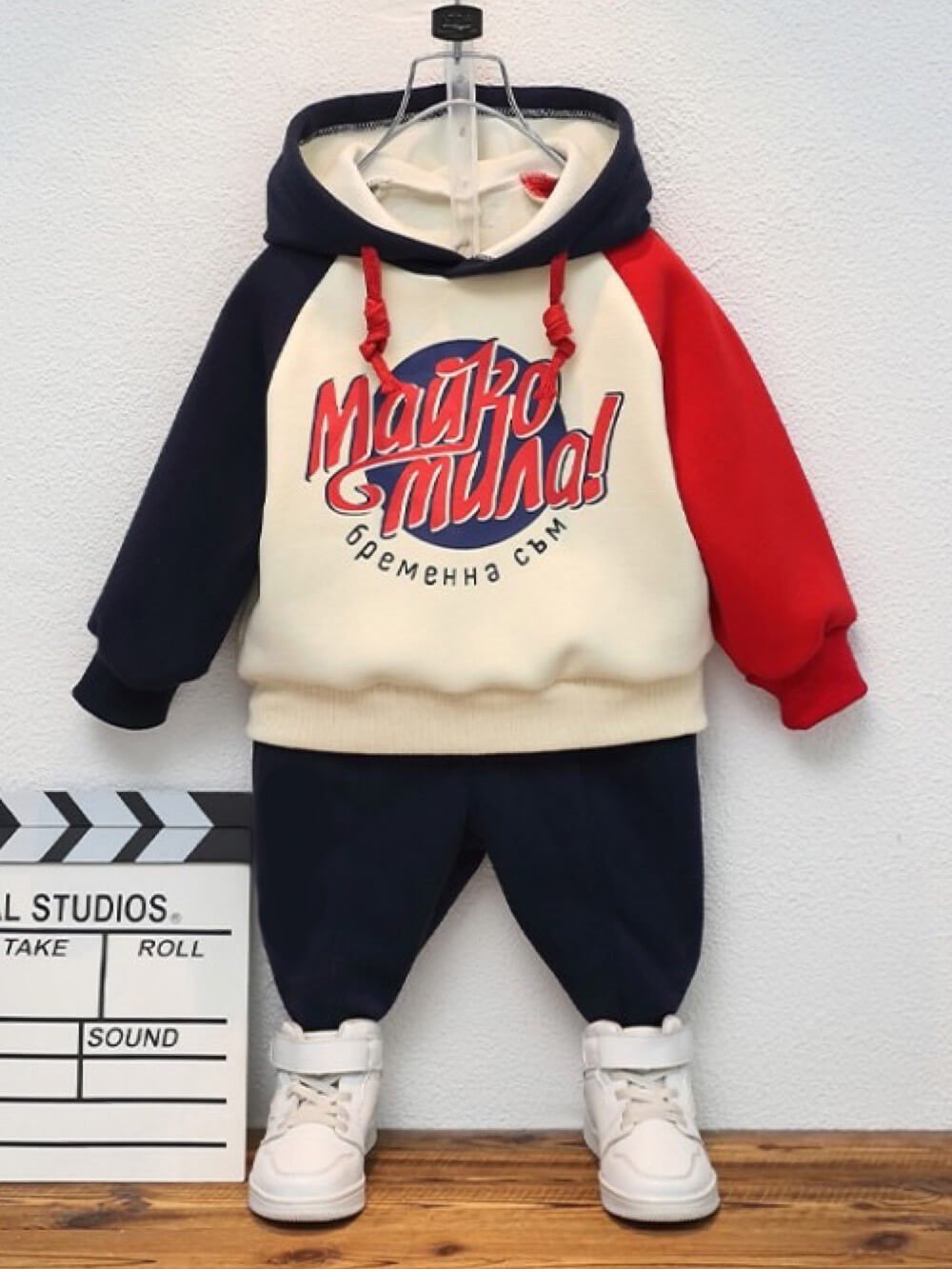 Children Fleece Sweatsuit Set 2Pcs Winter Baby Girl & Boy New Hooded Thicken Warm Children Suit Hoodie Set Legacy Boutiques Legacy Boutiques