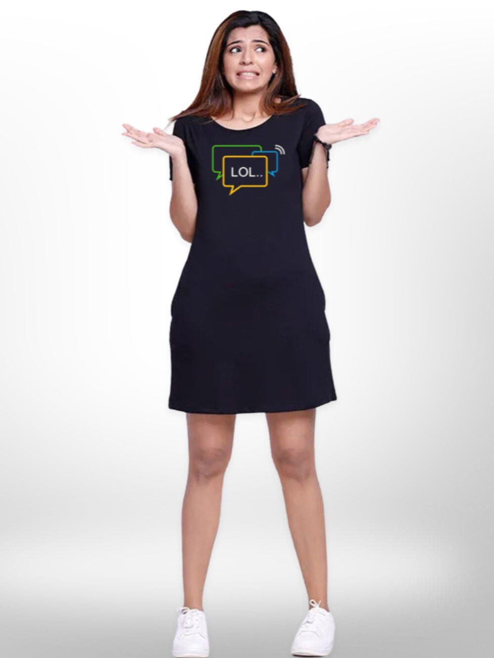 Comfortable &amp; Fashionable LOL Printed Long T-shirt For Women&