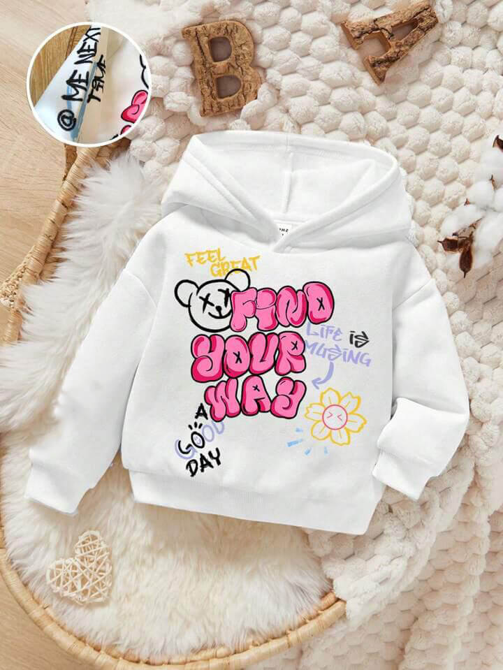 Cool Teddy Bear Printed Casual Kids Boys Girls Hoodie in BD Legacy Boutiques Legacy Boutiques