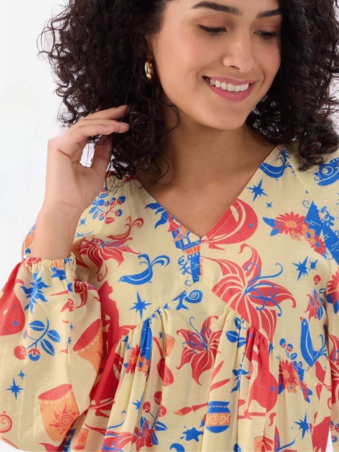 Corona Sun &amp; Magic Lanterns V - Neck Empire Mini Dress - Tangled Inspired Legacy Boutiques Legacy Boutiques