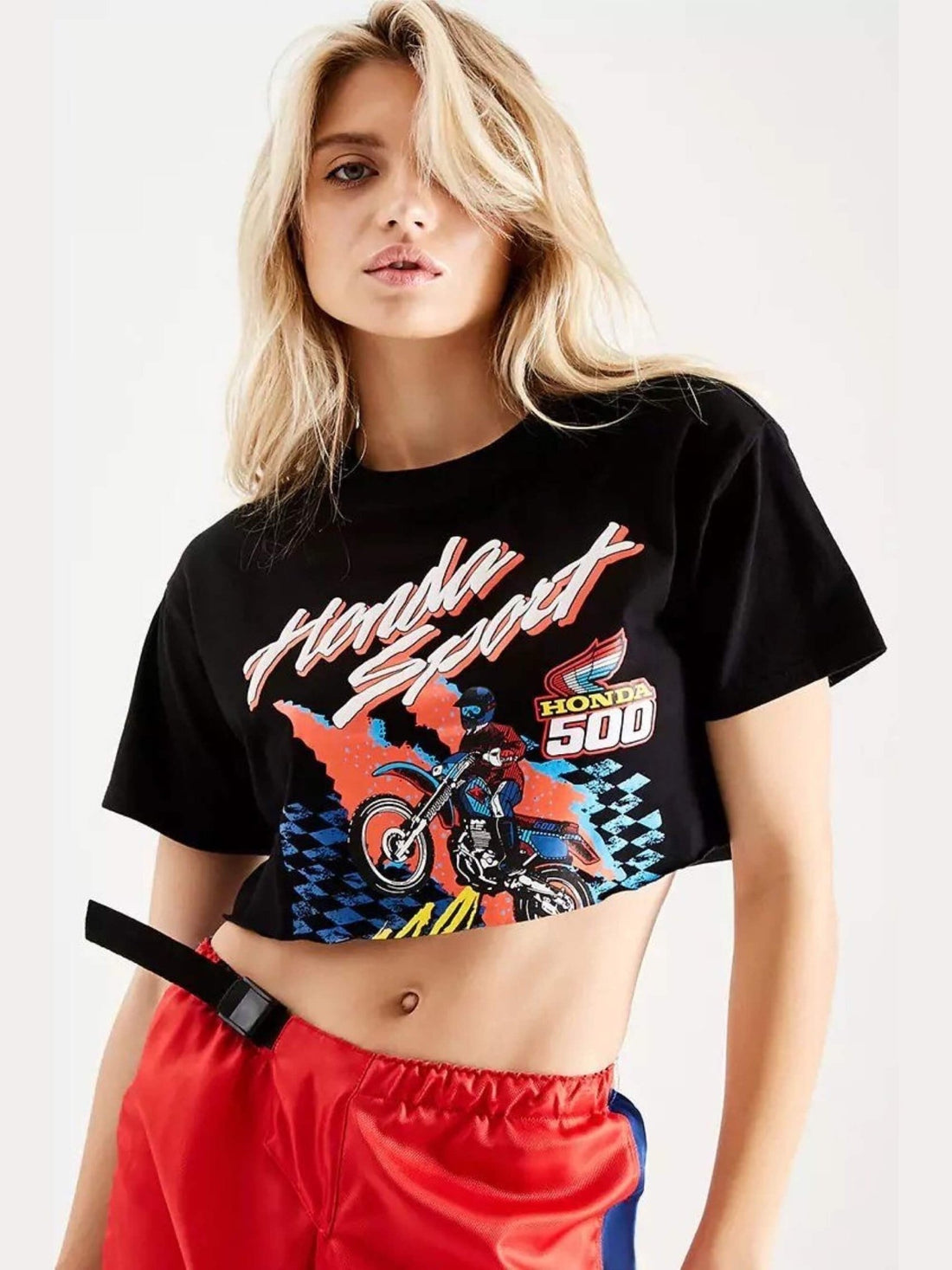 Cotton crop top Honda sport print Legacy Boutiques Legacy Boutiques