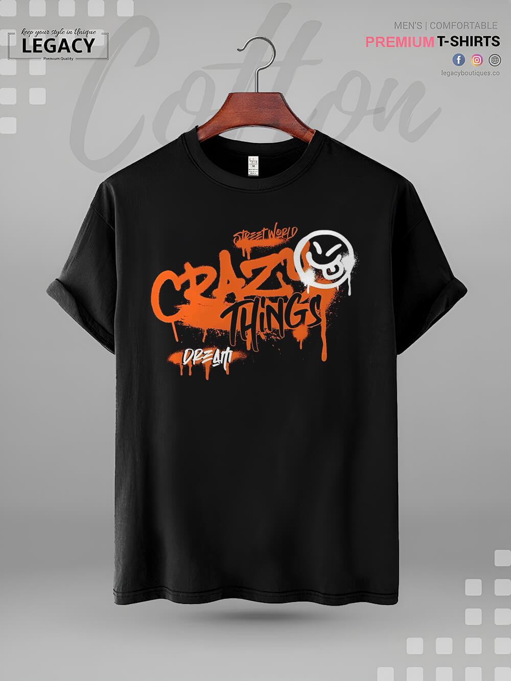 Crazy Things Dream Good Quality Mens Tshirt In Lowest Price In BD Legacy Boutiques Legacy Boutiques