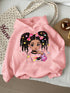 Cute Ponytail Girl Printed Baby Girls Hoodie Legacy Boutiques Dhaka Legacy Boutiques Legacy Boutiques