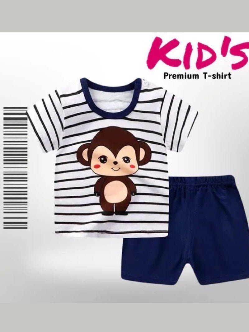 Cute Teddy Bear Printed Baby &amp; Kids Super Cozy T-shirt Set Legacy Boutiques Legacy Boutiques